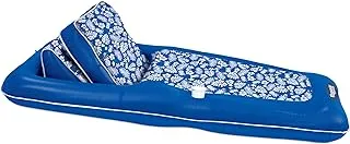 Aqua Luxury Recliner – Extra Large Heavy Duty, Inflatable Pool Float for Adults Pineapple Hibiscus