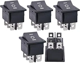 Royal Apex 6 Pins 3 Position Black Rocker Type Switch On Off On (5)