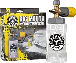 Chemical Guys EQP324 Big Mouth Max Release Foam Cannon (Car Wash, Home Wash & Boat Wash Foam Cannon That Connects to Your Pressure Washer) 34 oz Bottle