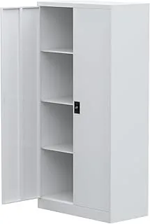 Mahmayi Godrej OEM Mild Steel Filing Cupboard with Shelves Storage Compartment WHITE, OMOEMSFCWT