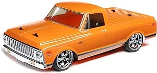 Losi RC Truck 1/10 1972 Chevy C10 Pickup Truck V100 AWD RTR البطاريات والشاحن غير مشمول برتقالي LOS03034T1