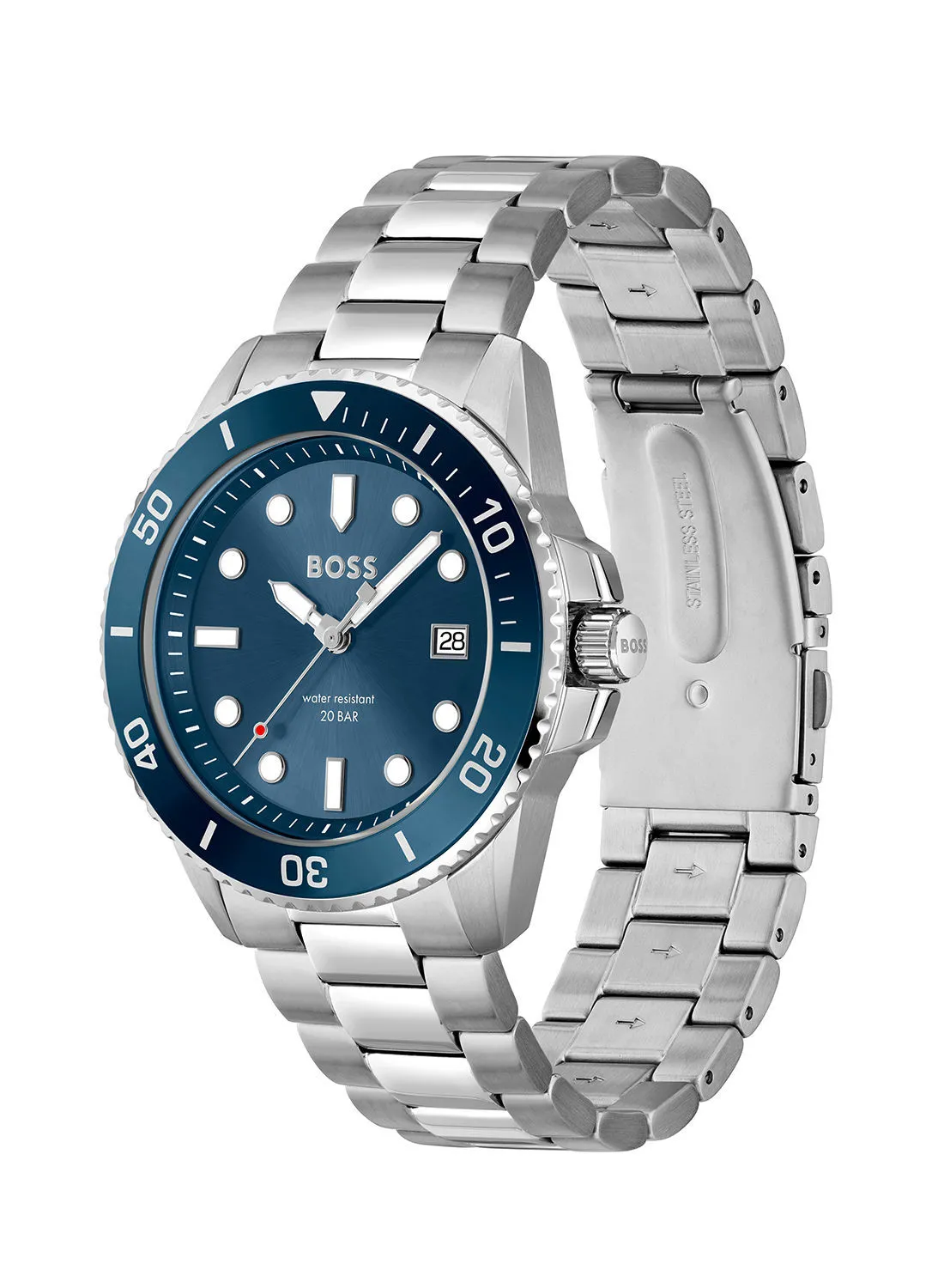 HUGO BOSS Ace Men's Blue Dial Stainless Steel Watch - 1513916