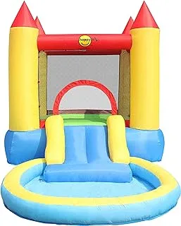 Happy Hop Castle Pool & Slide 365 X 200 X 190 cm, 9820, multi color