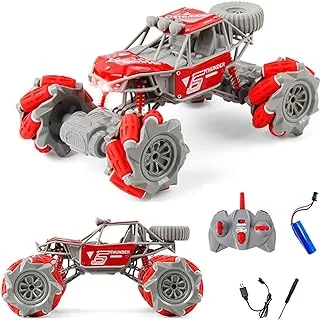 Fitto Stem Remote Control Car, Off Road Tyres, 2 Engines, Easy To Assemble, Durable Metal Body, Red