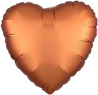 PARTY TIME - 1 Piece Heart Matte Bronze Foil Balloons 18 Inches Heart Shape Mylar Helium Balloons Foil Balloons for Wedding Birthday Party Decorations