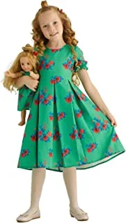 Hayati Girl Dress Green Floral 6-7 Years