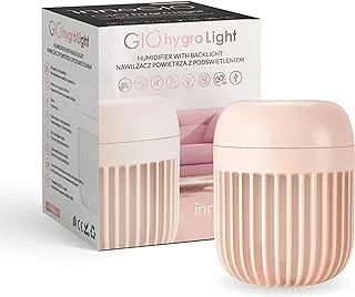 Air humidifier - quiet humidifier with 600 ml tank - luminous humidifier - giohygro luminous humidifier with backlight - pink - innogio gio-190pink