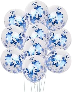 Party Propz Blue Confetti Balloons for Birthday Decorations - Baby shower Decoration Balloons - Blue Balloons for Boys Birthday - First Birthday Decorations Boys