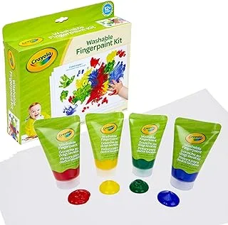 CRAYOLA My First Finger Paint For Toddlers, Painting Paper, Kids Indoor Activities At Home, Gift Red 14 Piece Set 81-1452