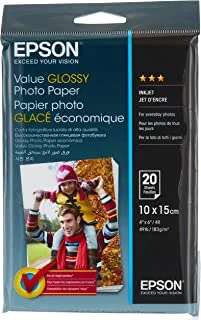 EPSON Value Glossy Photo Paper - 10x15cm - 20 sheets