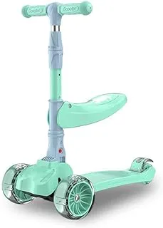 Coolbaby 3 In One, AdjUStable 3 Wheel Scooter, Removable AdjUStable Seat, Led Flashing Pu Wheel