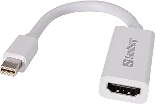 محول Sandberg Mini DP 1.2 إلى 4K HDMI - أبيض