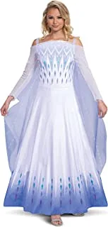 زي إلسا النسائي التنكري ، فستان زي إلسا الرسمي من ديزني فروزن 2 ، أزياء الكبار الحجم