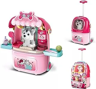 Baybee 2 in 1 Pet Care Playset Doctor Set for Kids, Portable Doctor Pretend Play Toys for Kids, Pet Veterinarian Medical Role Play Toys for Kids | Pet Care Doctor Set for Kids (Dog Playset)