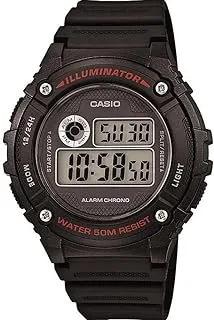 Casio Men's Watch - W-216H-1AVDF Grey Dial, Black Band