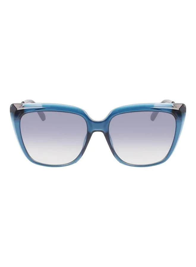 Calvin Klein Jeans Women's Full Rim Injected Square Sunglasses CKJ22601S 5616 (400) Blue