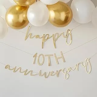 Customisable Anniversary Bunting Gold