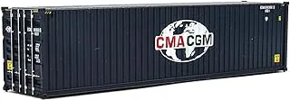 Walthers SceneMaster HO Scale Model of CMA-CGM (Blue, White, Red) 40' Hi Cube Corrugated Side Container (949-8260)