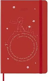 Moleskine Weekly Planner 2023, 12-Month Monthly Diary, Limited Edition Le Petit Prince, Weekly Planner With Hard Cover And Elastic Closure, Large Size 9 x 14 cm, Color Rose