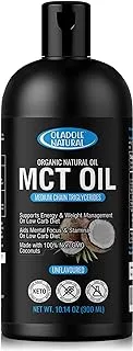 Oladole Natural Organic MCT Oil 300ml - Pure, Unflavored from Coconut | Supports Energy, Weight Management, Mental Focus | Keto & Paleo Friendly | Brain & Body Fuel Ideal for Coffee, Tea, Smoothies