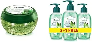 Himalaya Aloe Vera Face & Body Moisturizer Gel 300ml & Himalaya Purehands Hand Wash Soap Tulsi & Aloe Vera Effectively Protects Hands from Germs -3x250ml