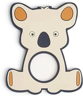 Nuuroo Hannah Koala Shaped Silicone Teether, 10 cm x 8.5 Size, Lunar Rock