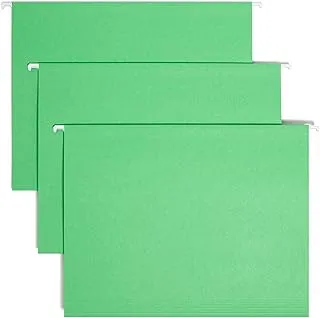 Smead Colored Hanging File Folder with Tab, 1/5-Cut Adjustable Tab, Letter Size, Green, 25 per Box (64061)