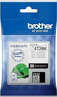 Brother Genuine LC472BK Printer Ink Cartridge, Prints up to 550 pages,Black