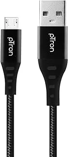 pTron USB-A to Micro USB 3A Fast Charging Cable compatible with Android Phones/Tablets, 480mbps Data Transfer Speed, Made in India, Solero MB301 Tangle-free USB Cable (Nylon Braided, 1.5M, Black)