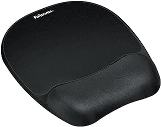 Fellowes Memory Foam Mouse Pad/Wrist Rest, Black