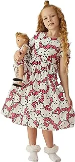 فستان Hayati Girl Hello Kitty بنمط الوجه 7-8 سنوات