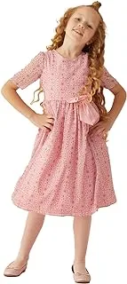 Hayati Girl Dress Pink Bow Chic 3-4 Years