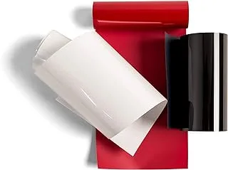 Cricut Everyday Iron On - 3.7” x 2ft 3 Rolls Includes Black, White, Red HTV Vinyl for T-Shirts Use with Explore Air 2/Maker Elegance