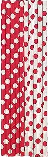 Ruby Red Dot Straws