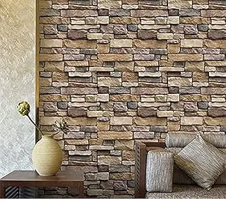 3D Wall Paper Brick Stone Sticker Multicolour Waterproof Stickers Removable Bedroom Decor Art Decals bathroom kitchen Home Decoration