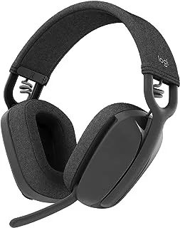 Logitech Zone Vibe 100 Lightweight Wireless Over-Ear Headphones with Noise-Cancelling Microphone, Advanced Multipoint Bluetooth Headset, Works with Teams, Google Meet, Zoom, Mac/PC - Graphite