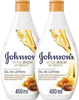 Johnson's, Body Lotion, Vita-Rich, Oil-In-Lotion, Rejuvenating, 400ml, 1+1 FREE