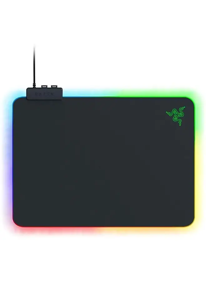 RAZER Razer Firefly V2 -Hard Surface Gaming Mouse Mat(Micro-Textured Surface, Cable Holder, RGB Chroma Lighting) Black Black