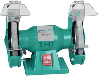 Sulfur Sulfar Power Action BG150 Bench Grinder Input Power 250W 220-240V, 50Hz No Load Speed 2950/min Wheel Size 150 x 16 x 12.7mm With Dust Protection Switch Full Metal Design (BG150, Green)