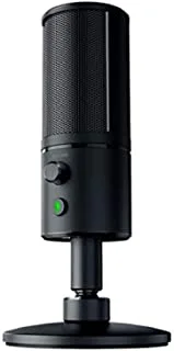 ميكروفون دفق Razer Seiren X USB: درجة احترافية - حامل صدمات مدمج - نمط الالتقاط Supercardiod - ألمنيوم مؤكسد - أسود كلاسيكي