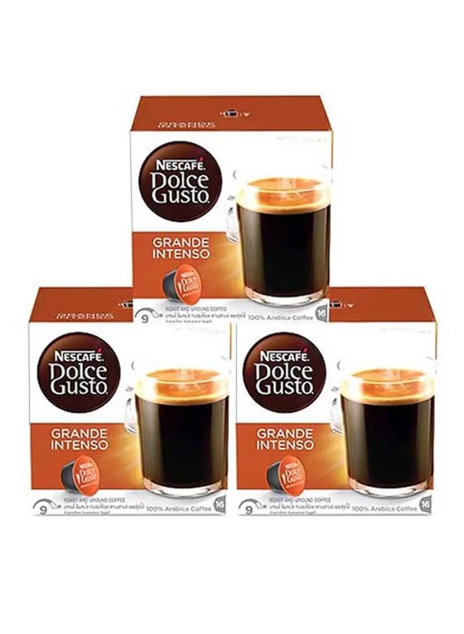 Nescafe Dolce Gusto Coffee Capsule,16 Piece Grande Intenso 144grams Pack of 3