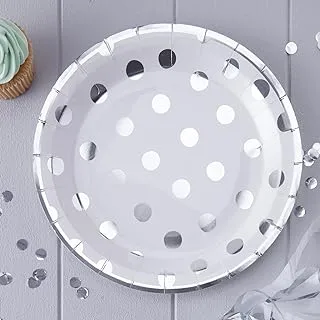 Silver Foiled Dotty Plates