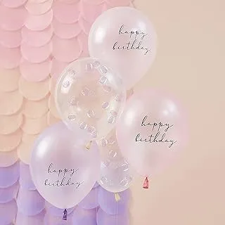 Ginger Ray Pearlized Pink & Shell Confetti Balloon Bundle, One Size