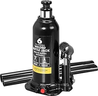 Torin 6 Ton (12,000 LBs) Capacity Hydraulic Welded Bottle Jack, AT90603BB, Black