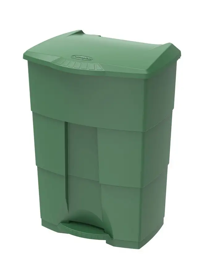 Cosmoplast Step-On Waste Bin With Pedal Hunter Green 70.0Liters