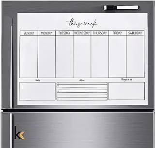 Kreative Koncepts Dry Erase Planner Magnetic Board Sheet, 40 x 30 cm Size, White