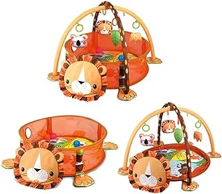 Baby 3 in 1 Fitness Frame Game Blanket Multifunctional Cartoon Play Crawling Mat Lion Ocean Ball Pool 0-18 Months Toy