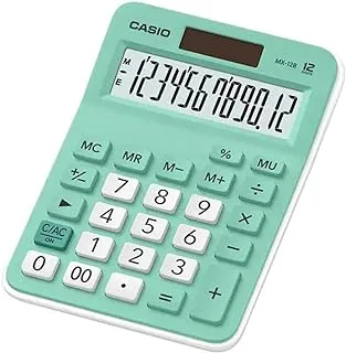 Casio TABLE CALCULATOR 12 DIGITS GREEN MX-12B-GN-W-DC