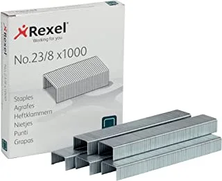 دباسة Rexel شديدة التحمل ودبابيس تكسية 1000 قطعة ، سعة 40 ورقة