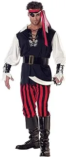 California Costumes Adult Sized Cutthroat Pirate Costume, Black/Red/White, L